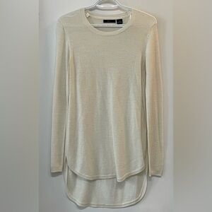 Cream Side Split Longsleeve Knit Top - size S